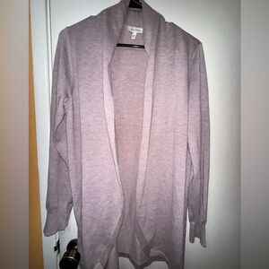 Ella Moss Light Mauve Open-Front Cardigan